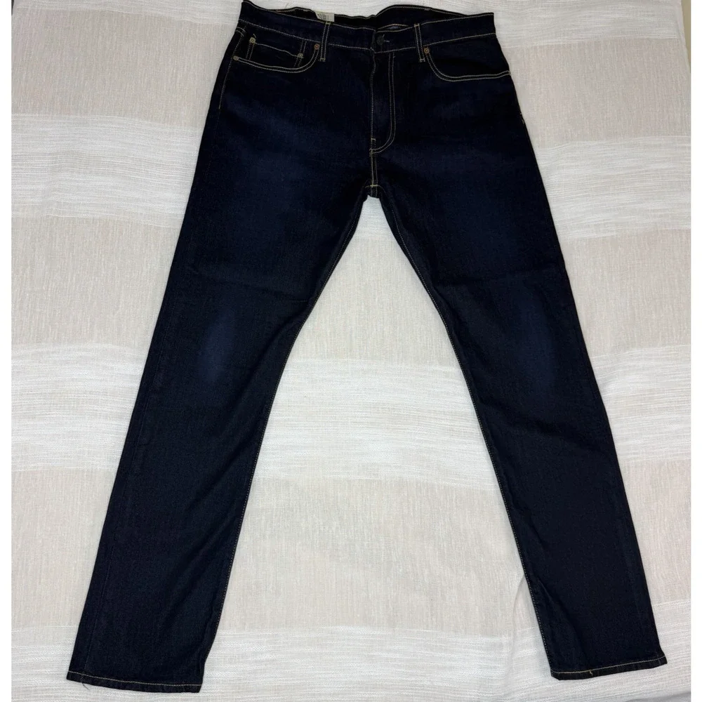 NEW Levis 512 Slim Taper Men's‎ Sz 38x34 Jeans Blue Denim Stretch Dark Wash NWT